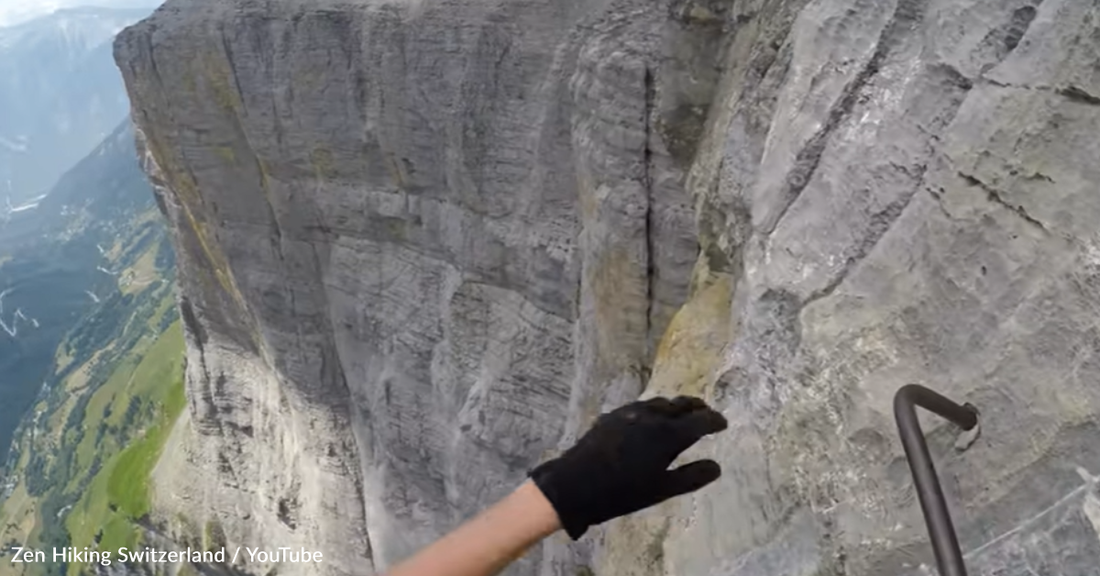 Amateur Hiker Solo Climbs Switzerland's Longest Via Ferrata