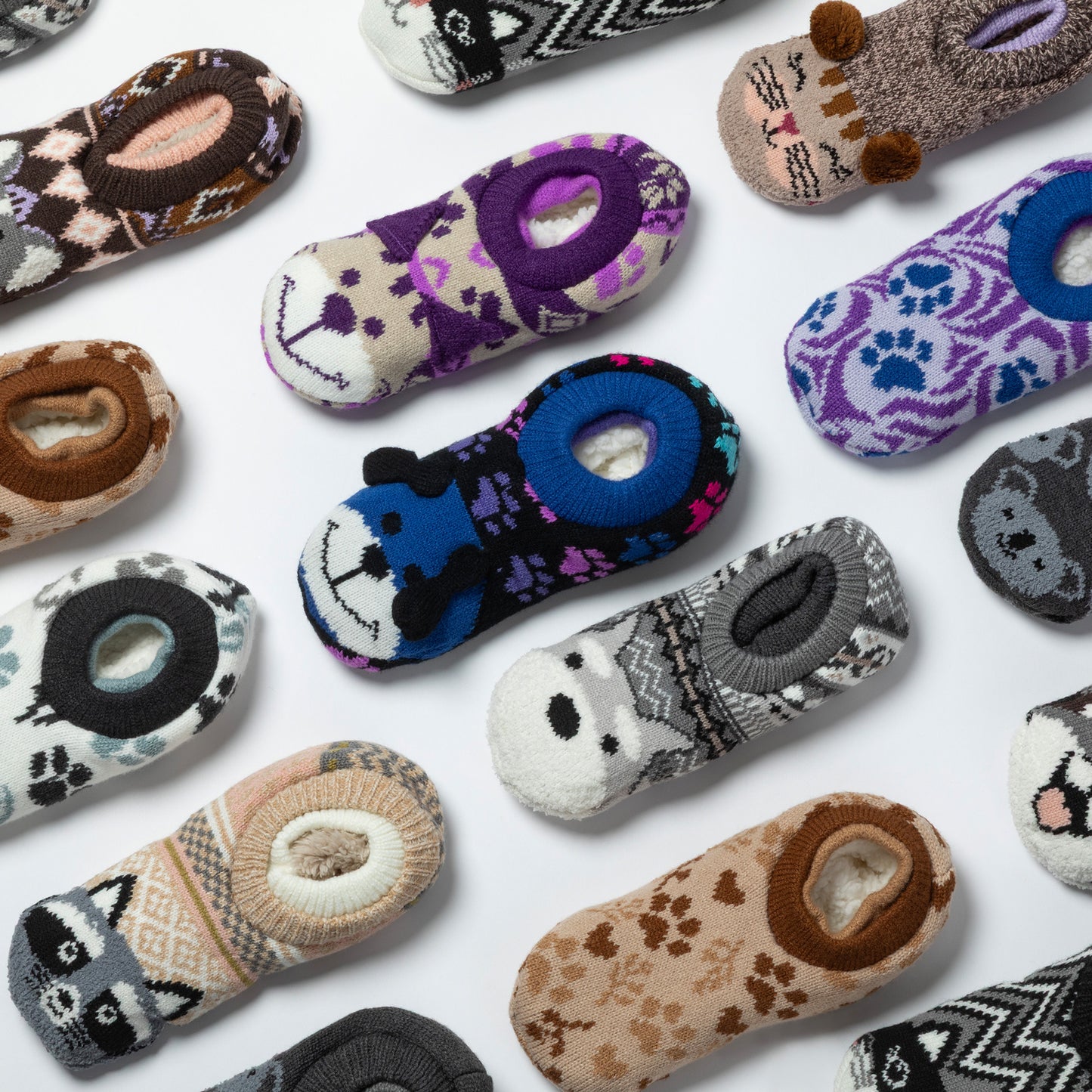 Charming Critter Cuffed Slipper Socks