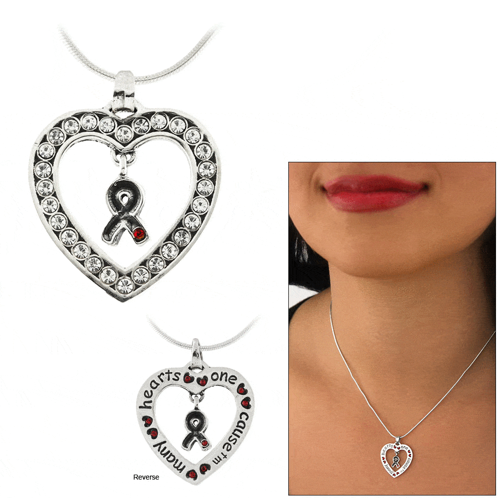 Many Hearts One Cause™ Diabetes Awareness Sterling Necklace