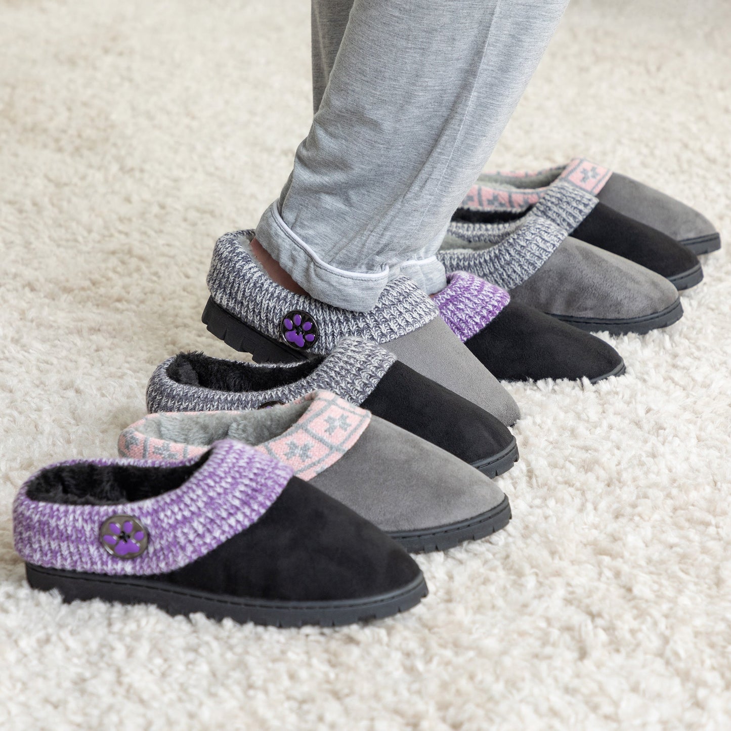 Purple Paw Comfy Clog Slipper Shoes
