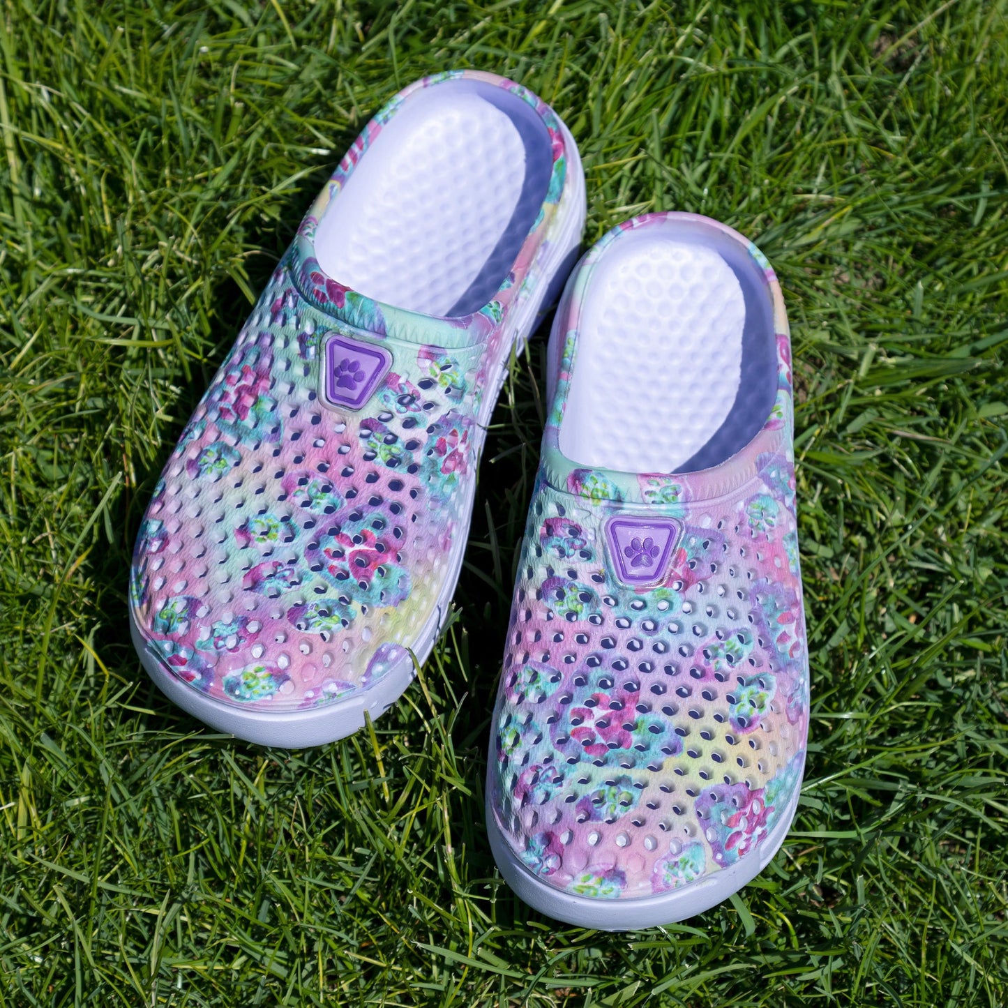 Rainbow Paw Slip-On Clogs