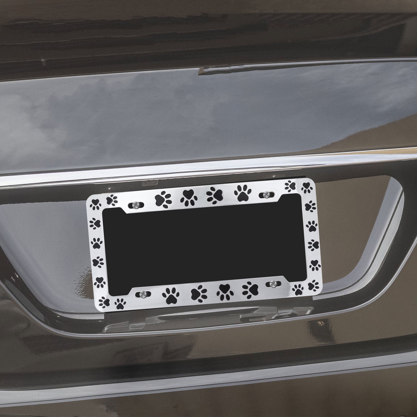 Paw Print License Plate Frame