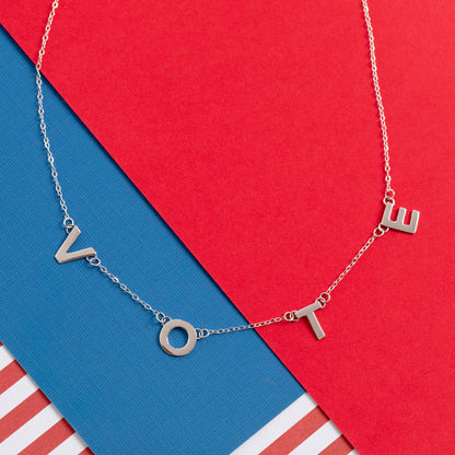 Sterling VOTE Necklace