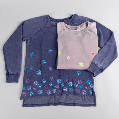 Tumbling Paws Burnout Crew Neck Sweatshirt | Fair Trade