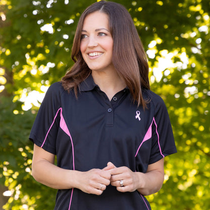 Pink Ribbon Quick-Dry Polo Shirt