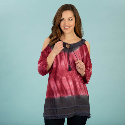 Untamed Spirit Cold Shoulder Top