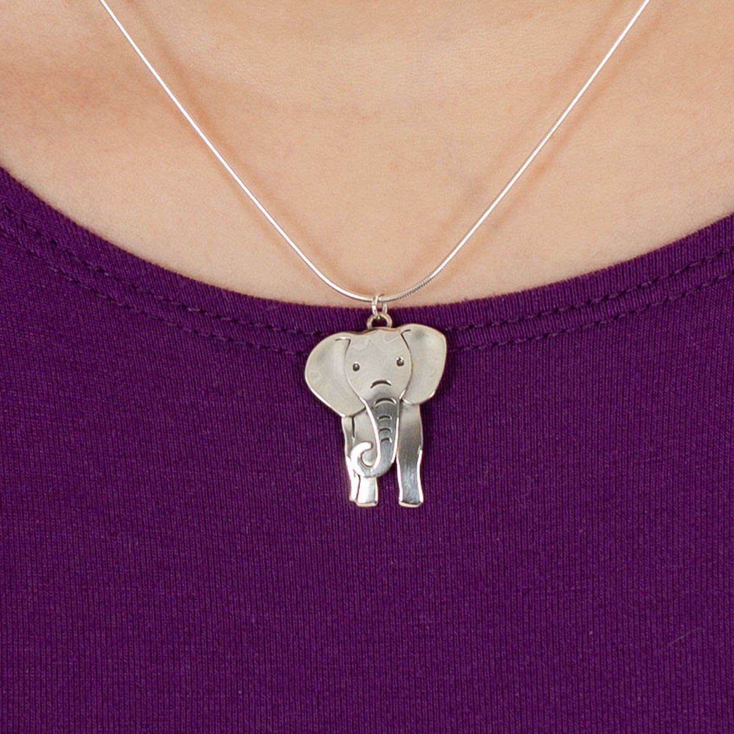 Proud Elephant Sterling Necklace