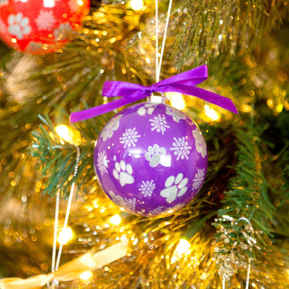 Silver Paws Ornaments - Set of 6