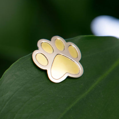 Paw Print Mixed Metal Plant Charm