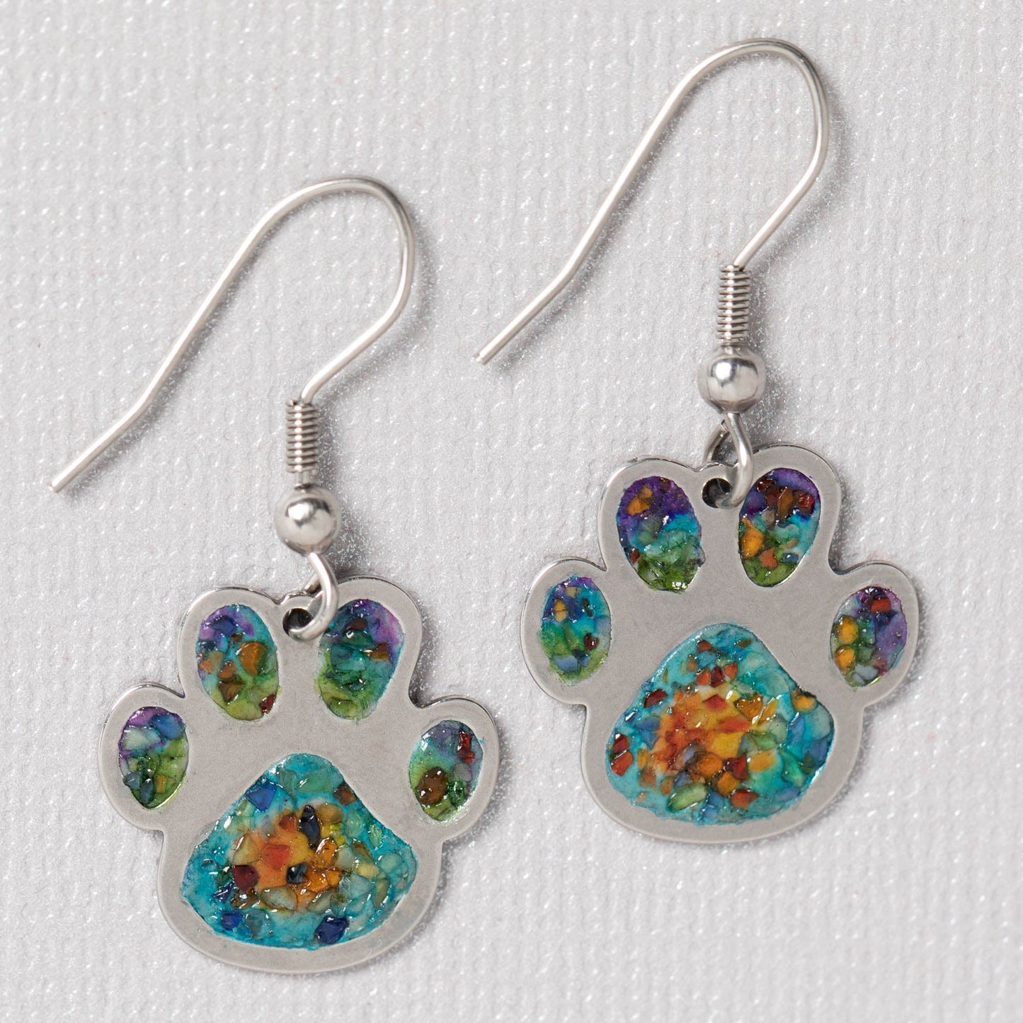 Paw Print Gemstone Array Earrings