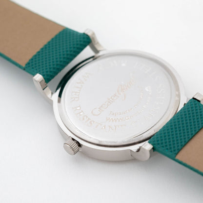 Green Peacock Feather Watch