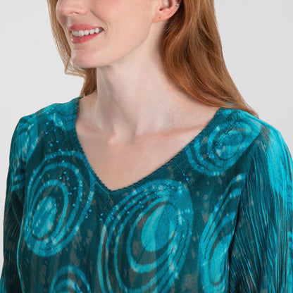 Swirls Of the Sea Long Sleeve Tunic