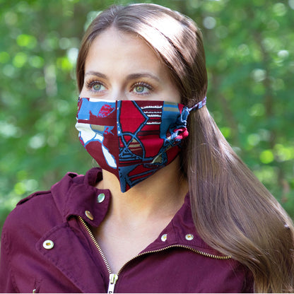 Colorful Kitenge Cotton Tie-back Face Mask