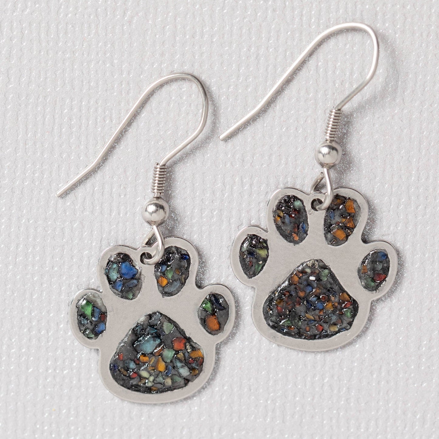 Paw Print Gemstone Array Earrings