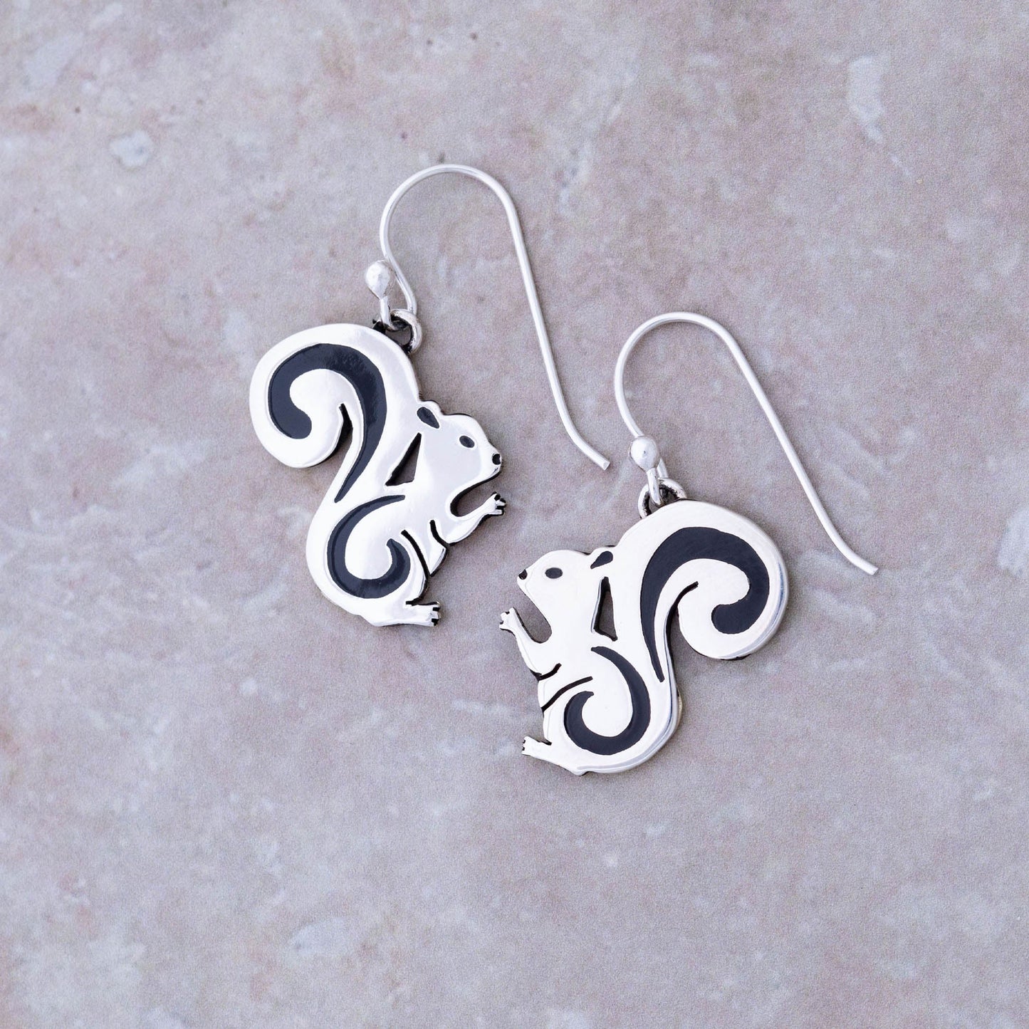 Squirrel Handcrafted Sterling Earrings