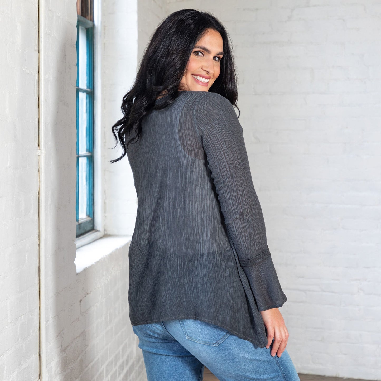 All In The Details Long Bell Sleeve Top