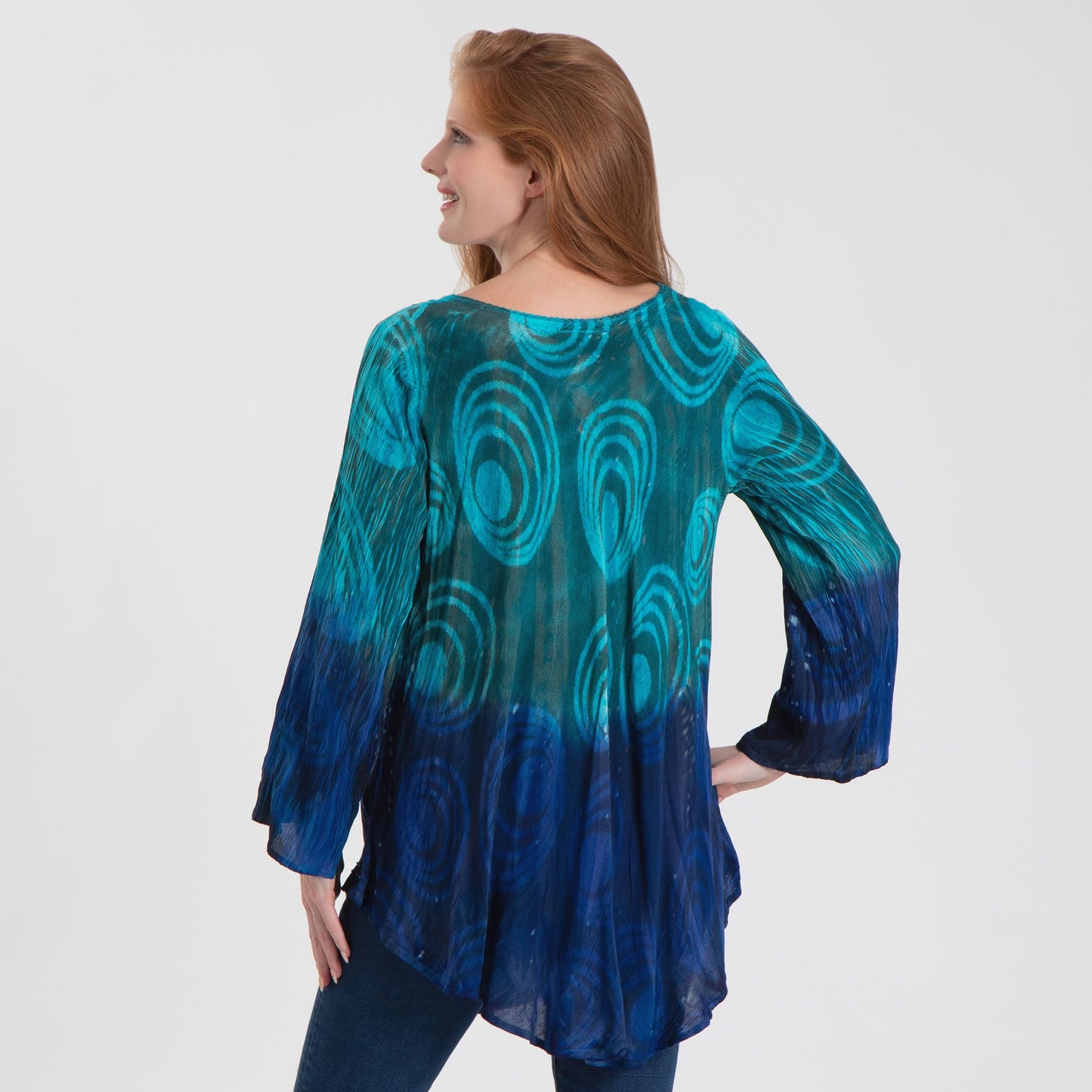 Swirls Of the Sea Long Sleeve Tunic