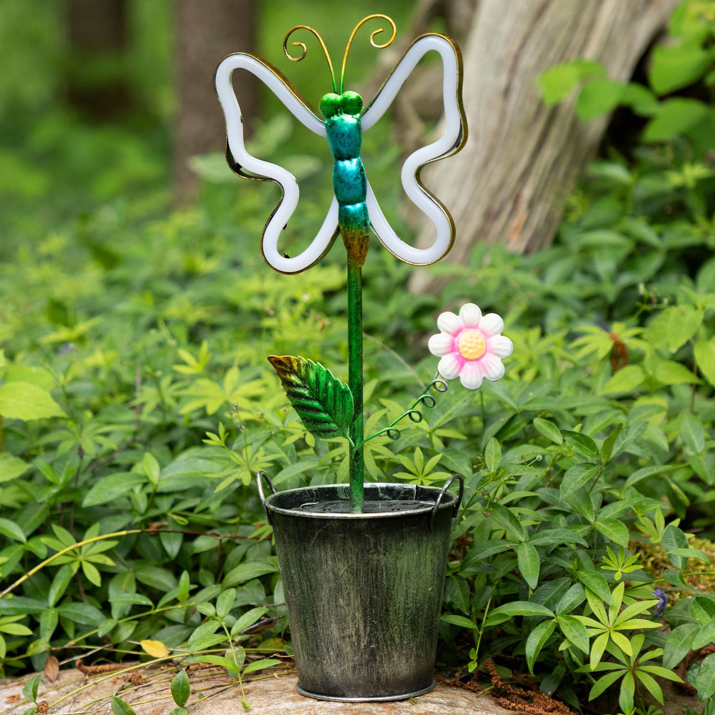 Neon Fluttering Friends Solar Light