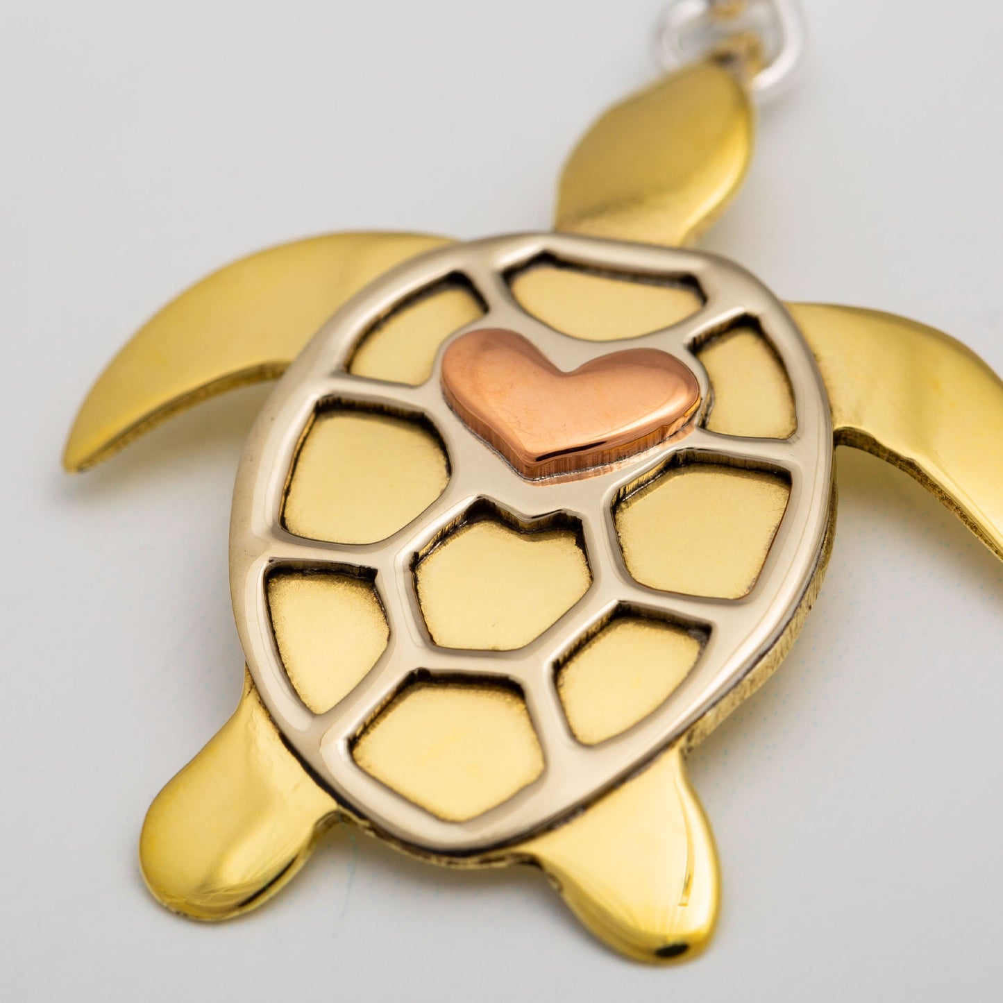 Sea Turtle Love Mixed Metal Earrings