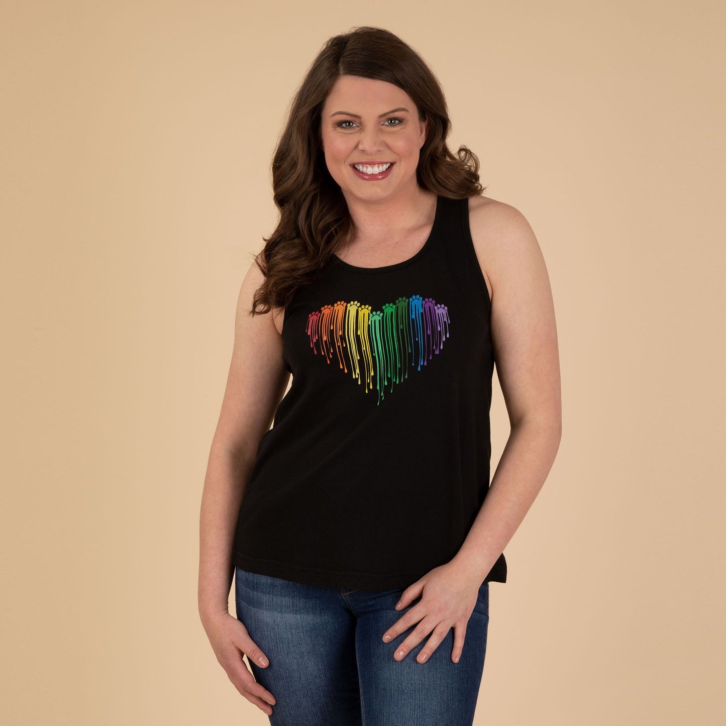 Rainbow Love Paw Tank Top