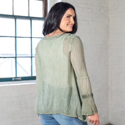 All In The Details Long Bell Sleeve Top