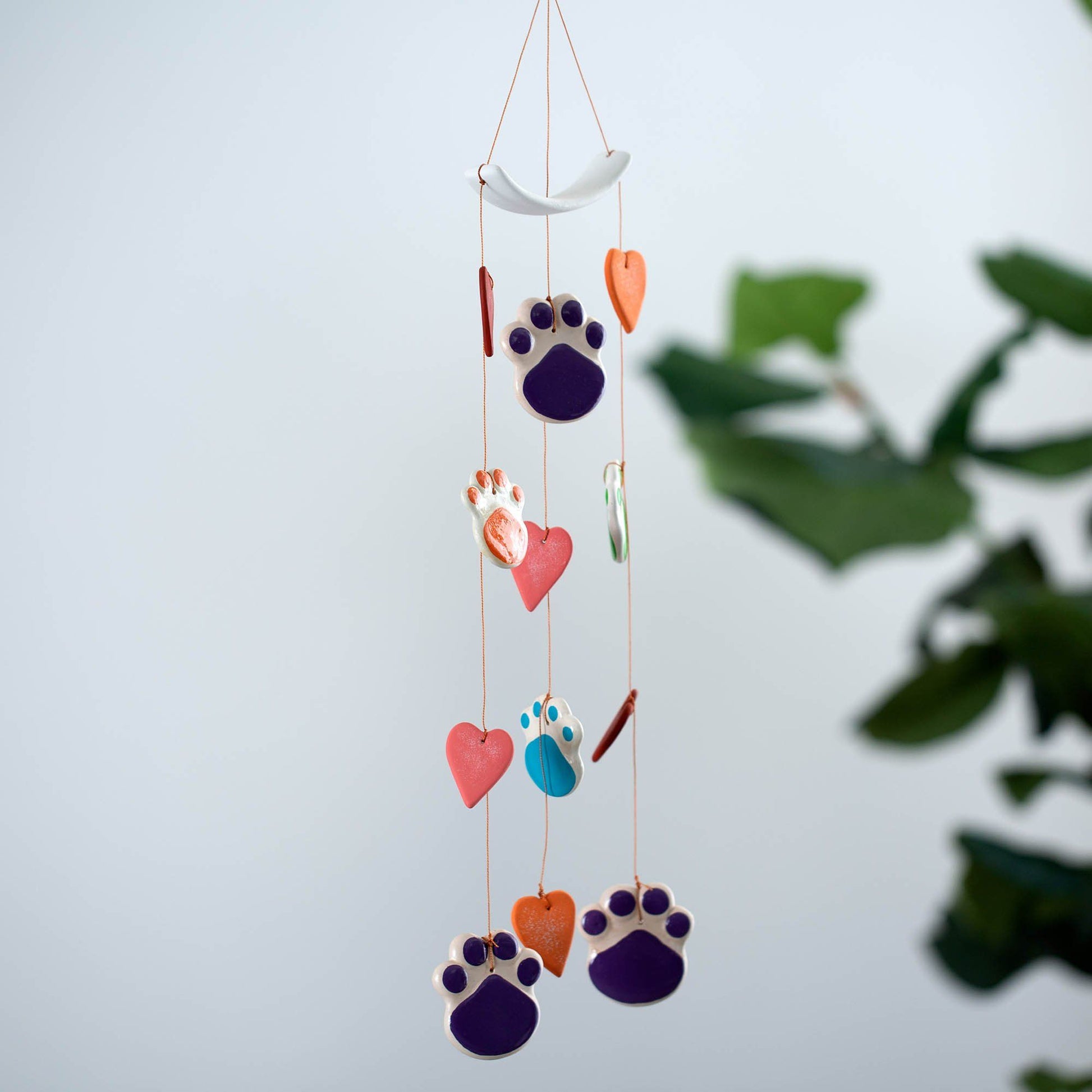 Paws Of Love Ceramic Wind Chime