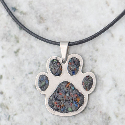 Paw Print Gemstone Array Necklace