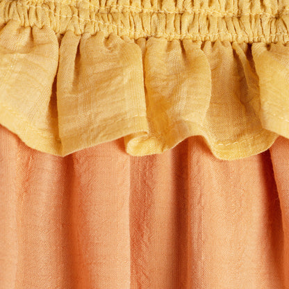 Color-Block Tie Shoulder Midi Dress