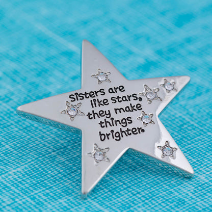 Sisters are Like Stars Pin