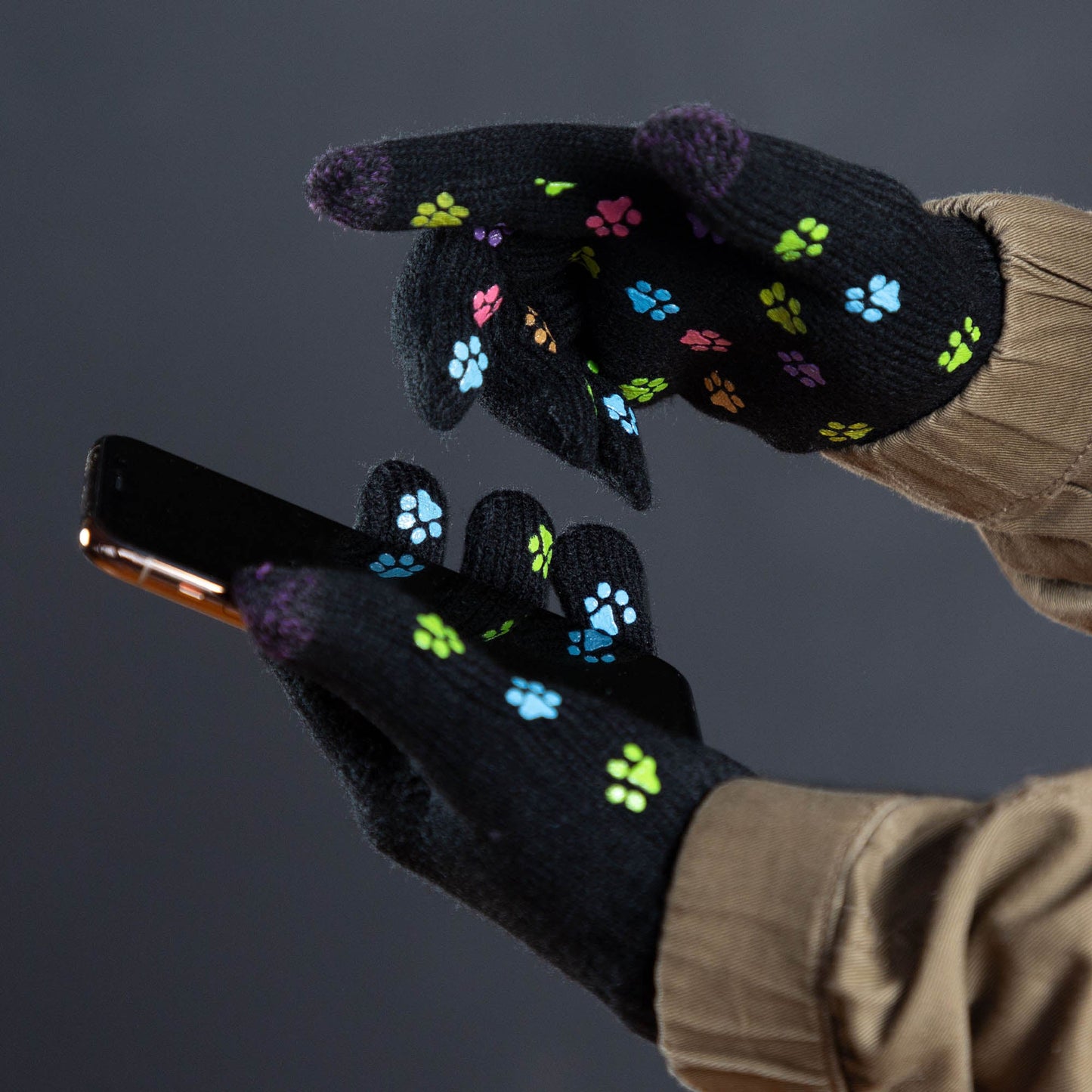 Paw Print Touch Screen Gloves