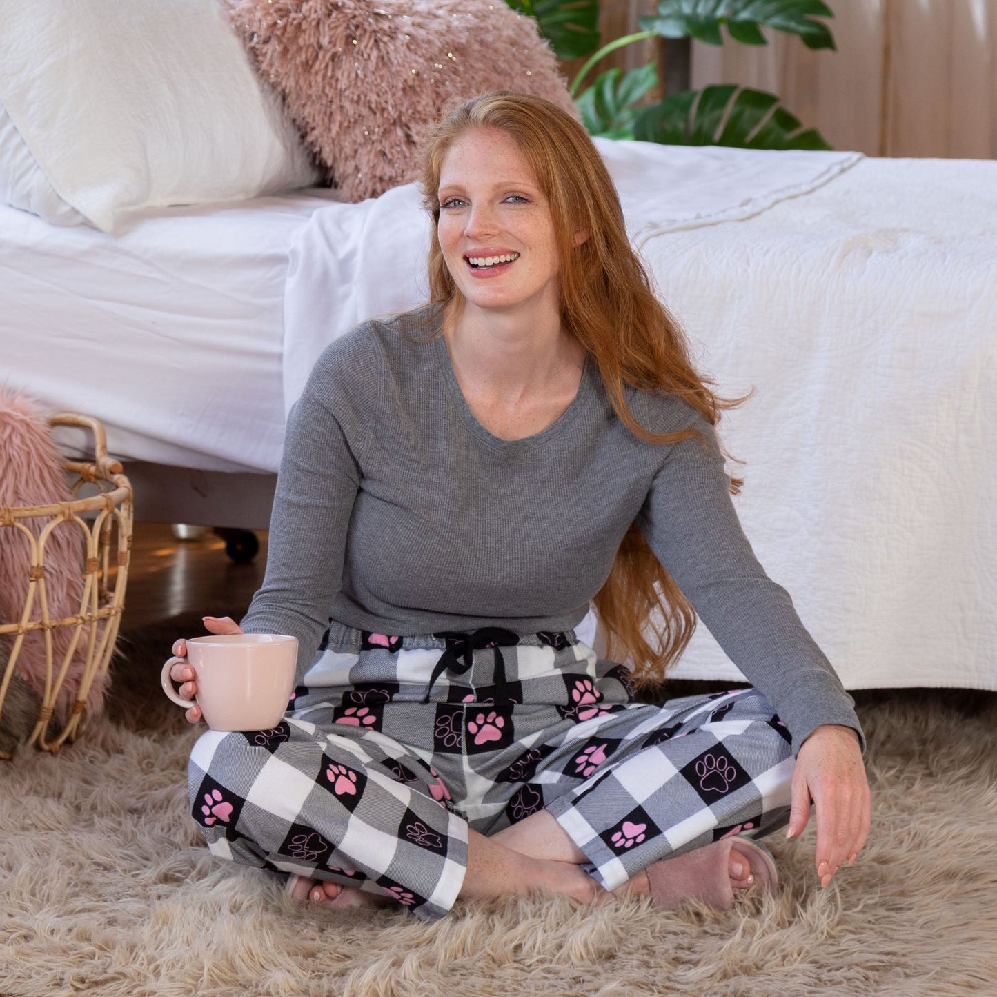 Paw Buffalo Plaid Flannel Lounge Pants