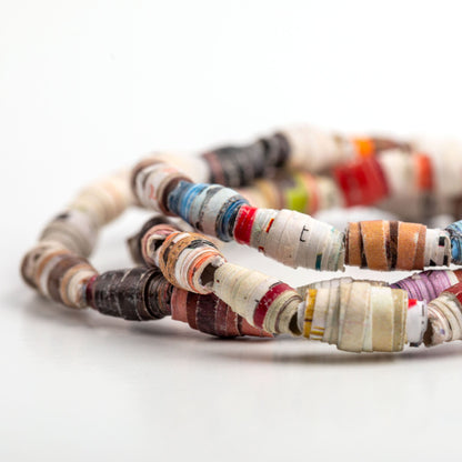 Recycled Plastic Multicolor Bracelets - Set of 3