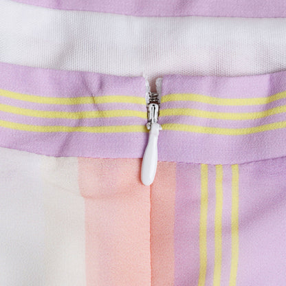 Colorful Stripes Tie Shoulder Maxi Dress