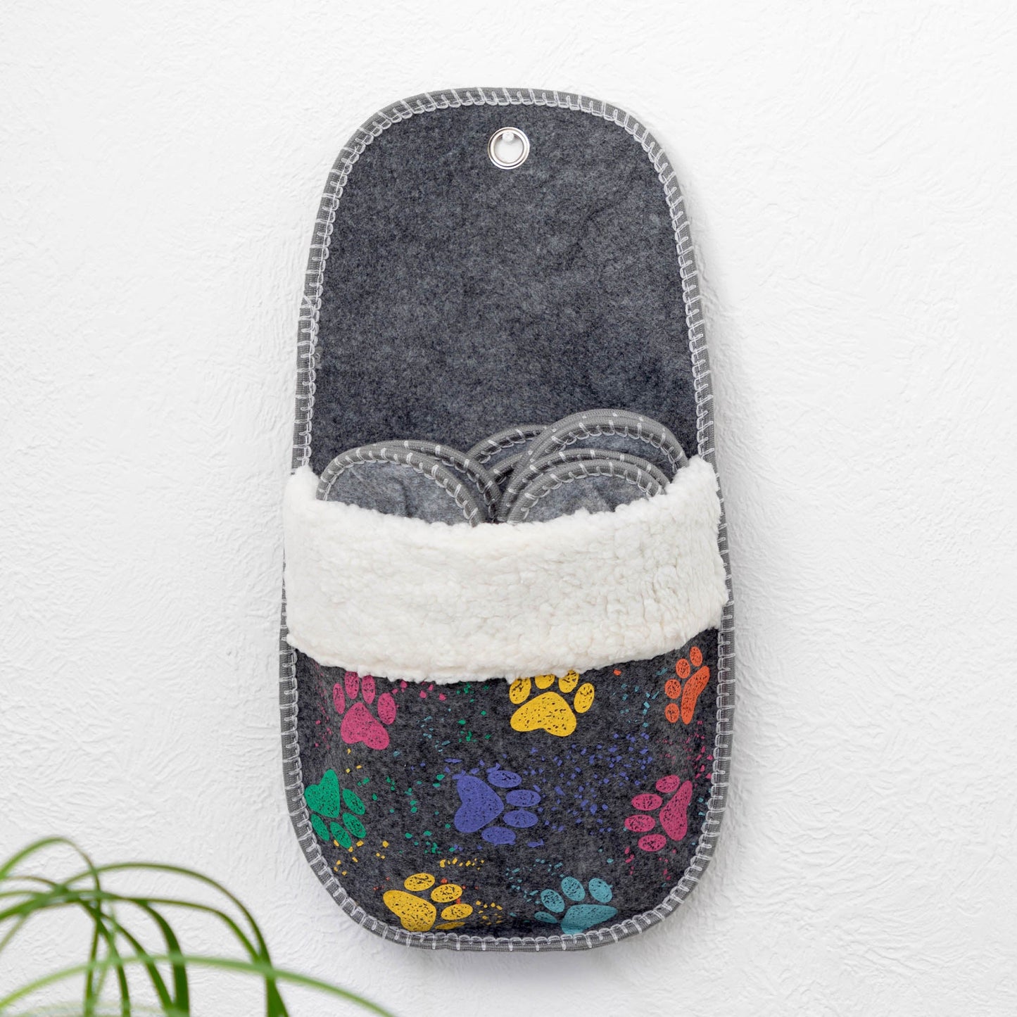 Paw Print Guest Slipper Set