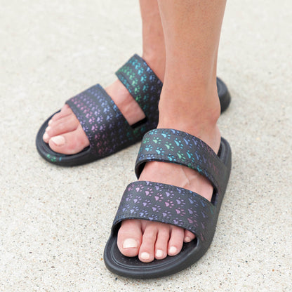 Two Strap Paw Slide Sandals