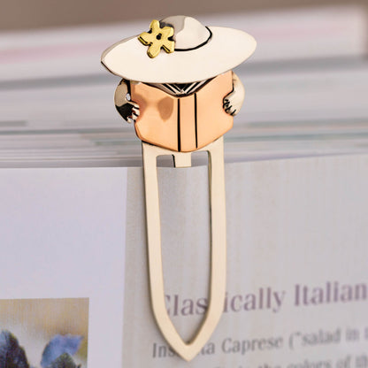 Pet Book Lover Mixed Metal Bookmark