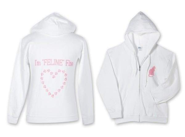 Feline Fine Zip Hoodie