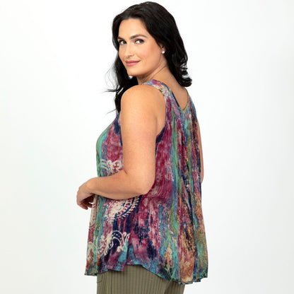 Tie-Dye Paisley Spirit Sleeveless Top