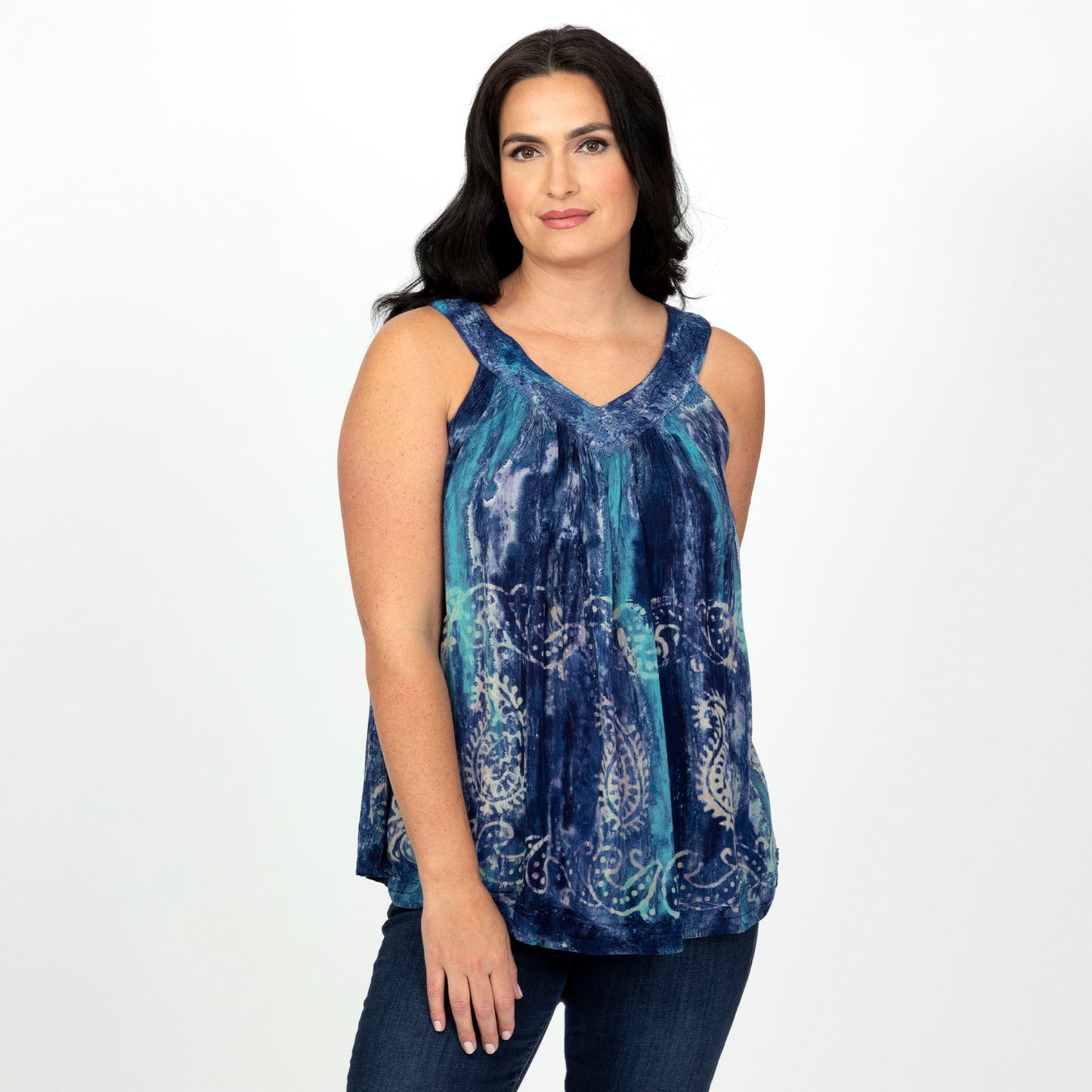 Tie-Dye Paisley Spirit Sleeveless Top
