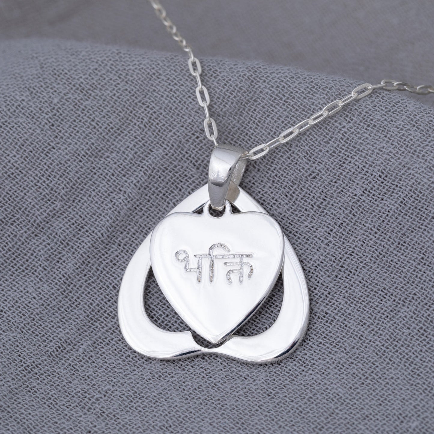 Sterling Tibetan Devoted Heart Necklace