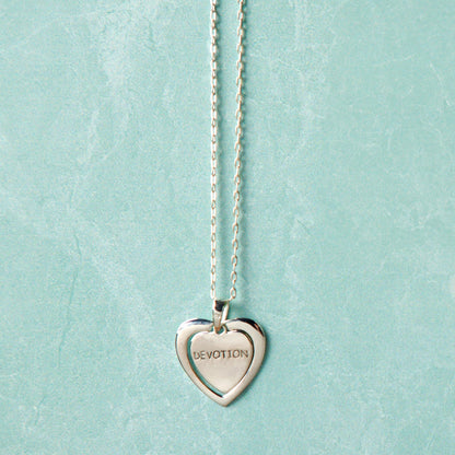 Sterling Tibetan Devoted Heart Necklace