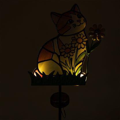 Pets & Angels Colorful Mosaic Solar Garden Stake Light