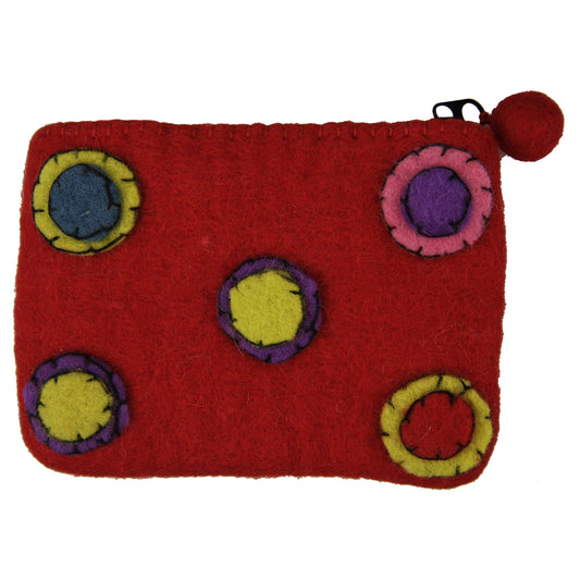 Wheel of Good Fortune Felt Pouch