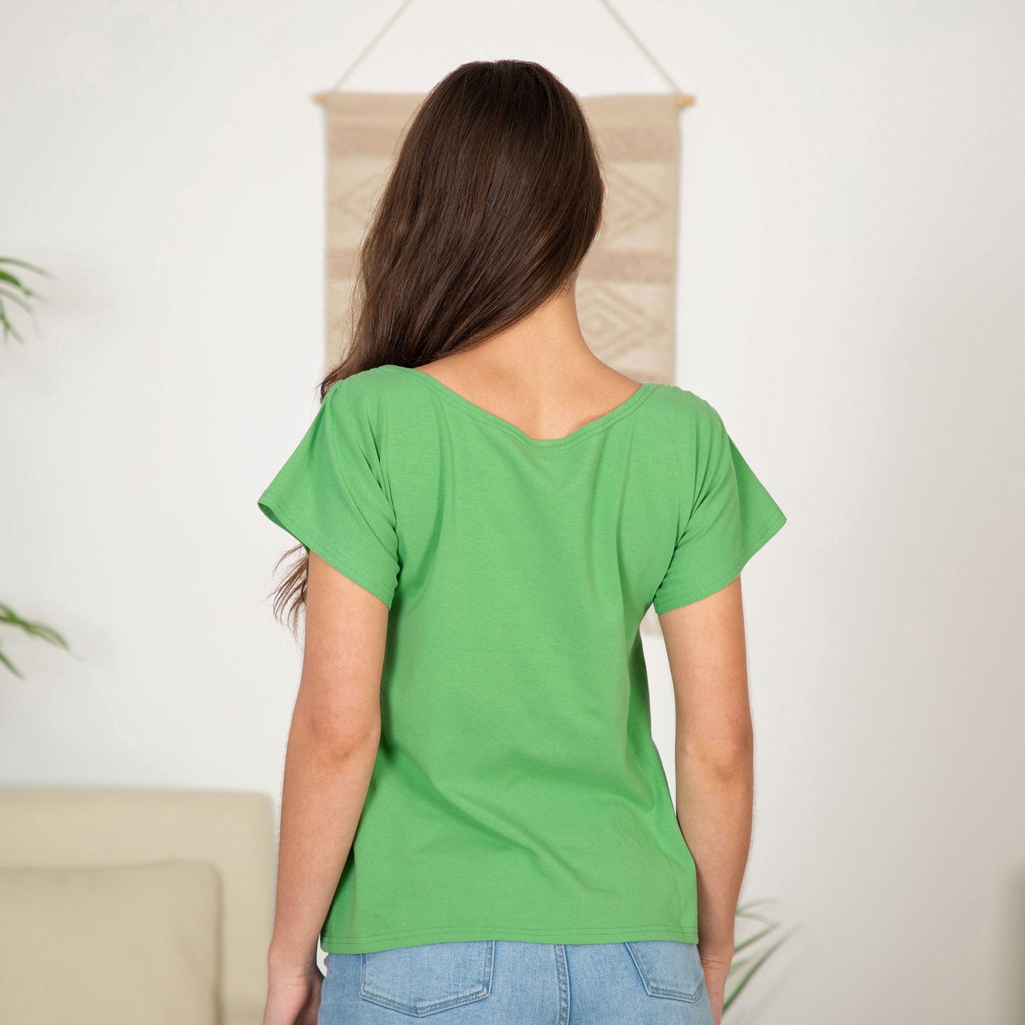 Organic Shirred Sleeve Tee