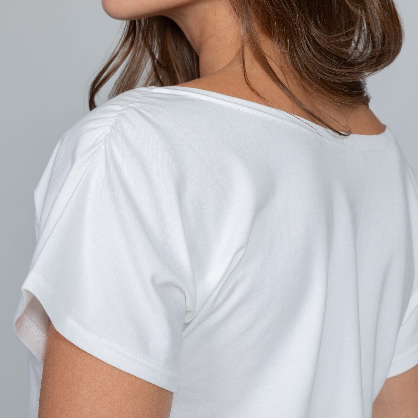 Organic Shirred Sleeve Tee