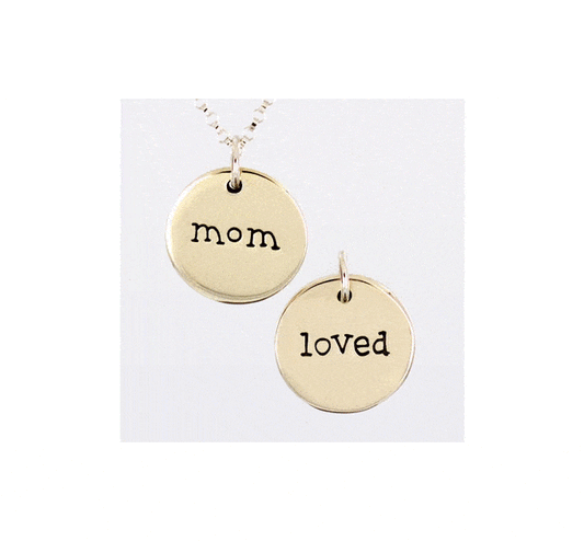 Mom/Loved Double Sided Sterling Necklace