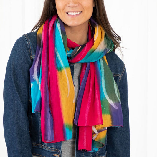 Northern Lights Cotton Scarf | Fair Trade