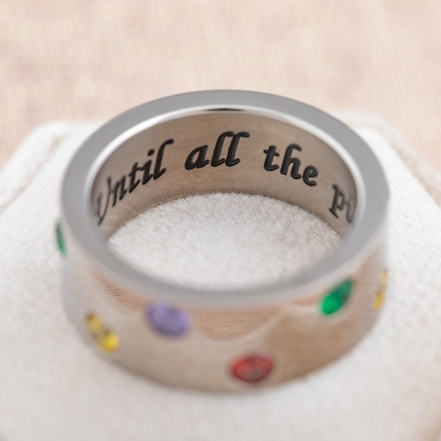 Until All the Pieces Fit&trade; Crystal & Titanium Ring