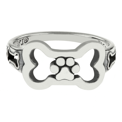 Recycled Sterling Give a Dog a Bone Ring