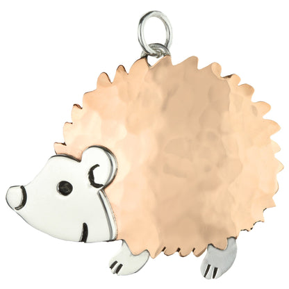 Sweet Hedgehog Sterling & Copper Necklace